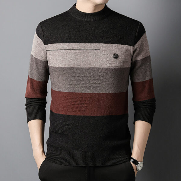 Men's Fashion Casual Round Neck Knitted Bottoming Shirt - Image 7