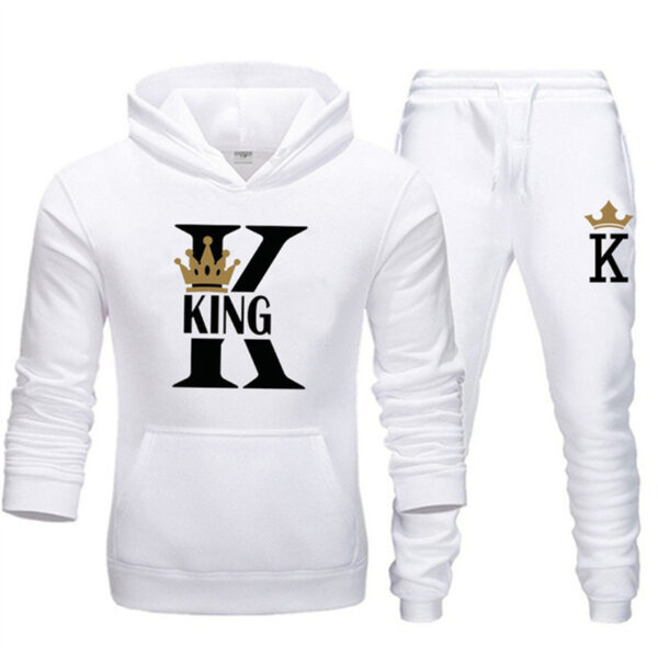 Men's Hoodie KING QUEEN Loose Casual Hooded Printed Couple Suit - Image 5