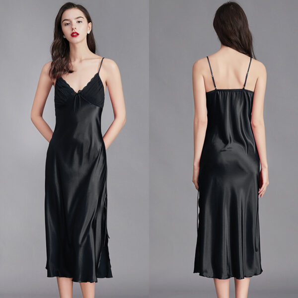 Fashion Summer Women's Ice Silk Nightdress - Image 7