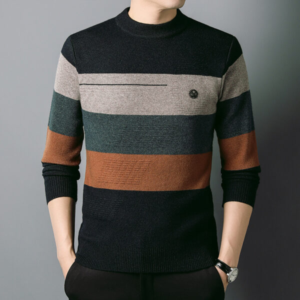 Men's Fashion Casual Round Neck Knitted Bottoming Shirt - Image 6