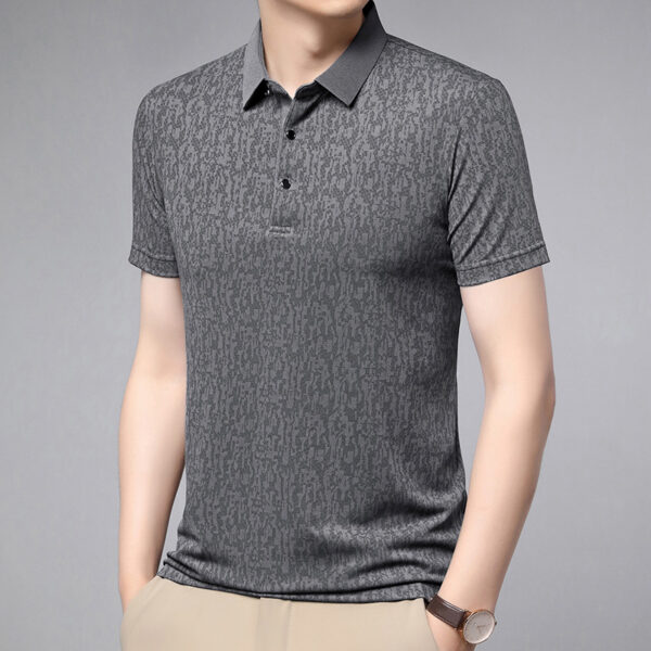 Summer Men's Thin Business Lapel Polo Shirt Short Sleeve - Image 9