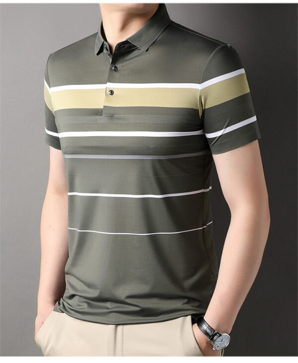 Summer Men's Short-sleeved Lapel Seamless - Image 2